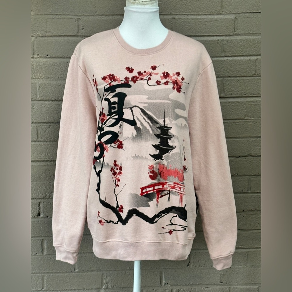Blind Rooster Japanese Print Sweatshirt L